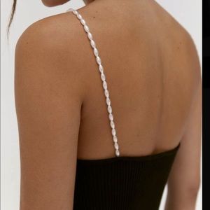 Musier Paris Pearl Strap Tank Top, Size 36